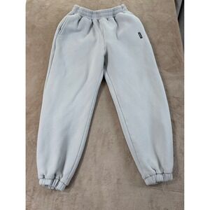 Comfrt Essential Travel Signature Sweatpants Joggers Women M Light Gray Fleece